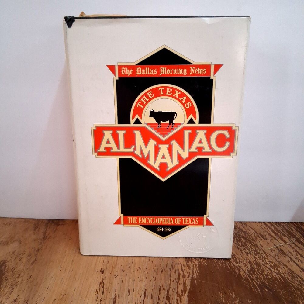 1984-1985 Texas Almanac Hardcover Dallas Morning News Michael Kingston Vintage
